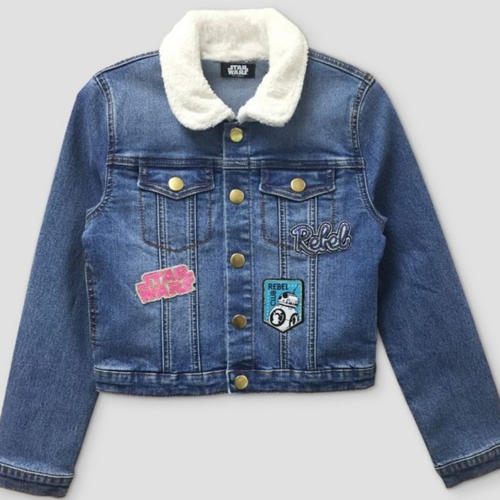 Star Wars Girls Rebel Jean Jacket Sherpa Collar
